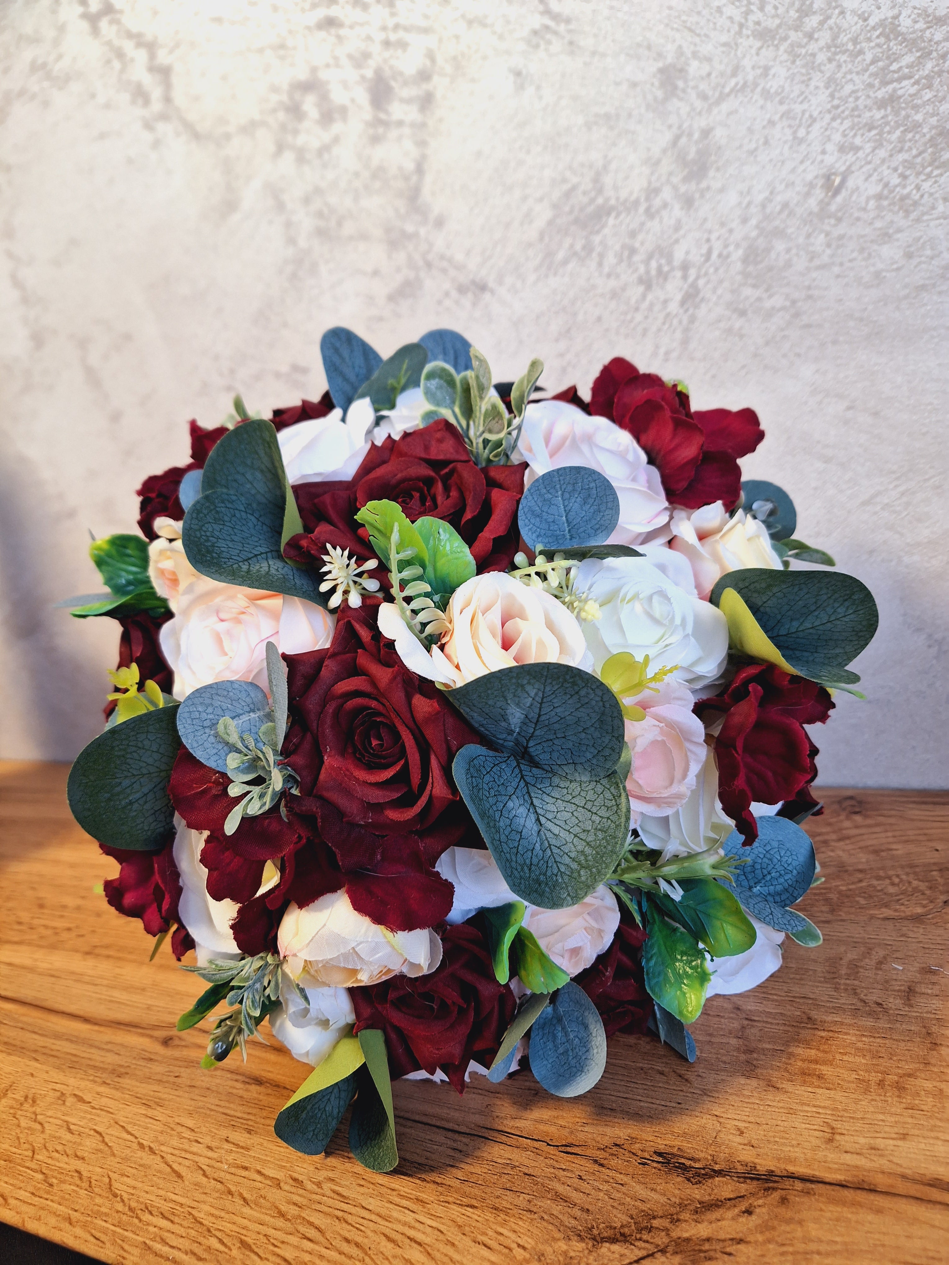 Set lumânări și Buchet mătase