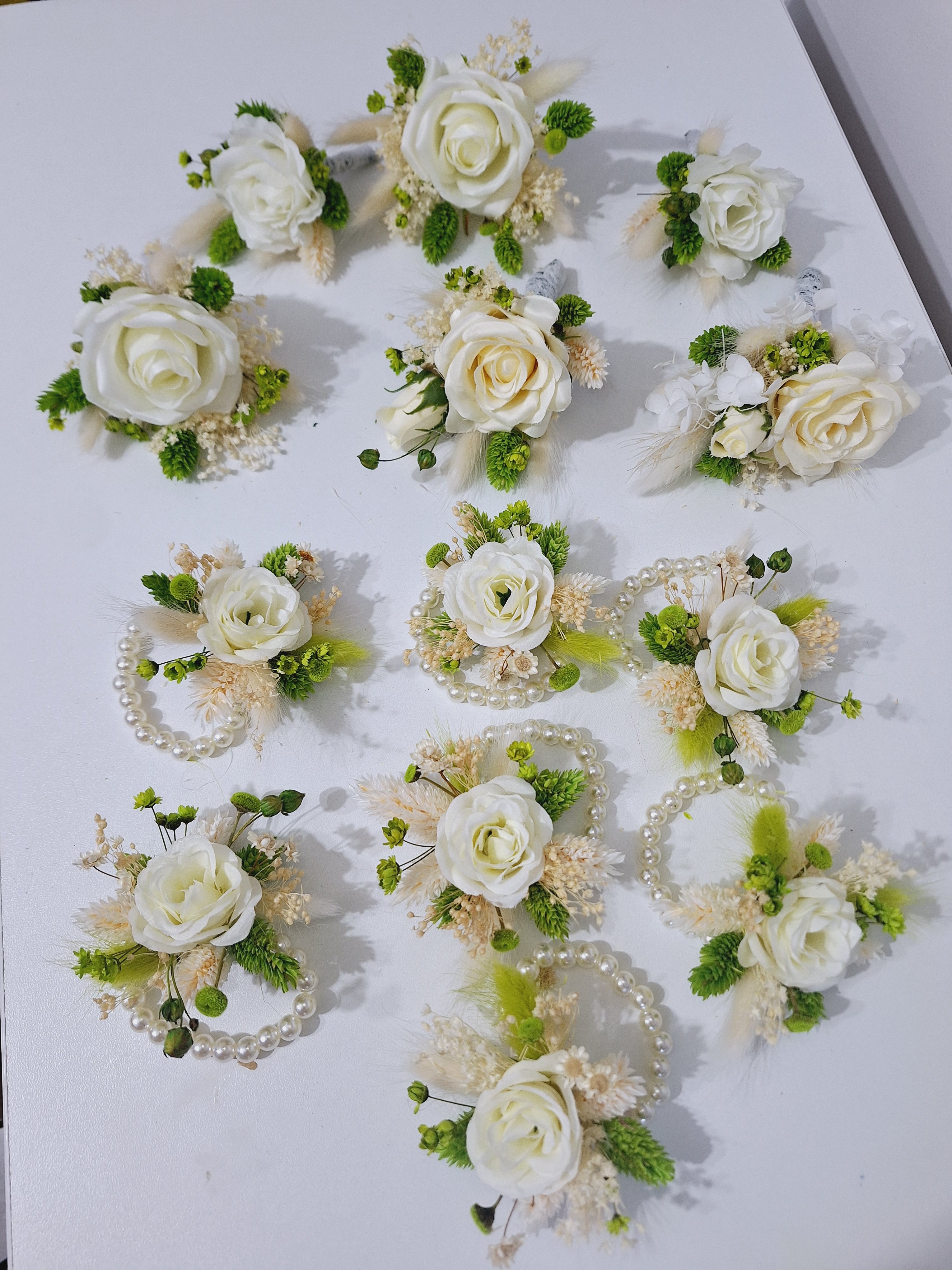 Brățări și Cocarde mătase și flori uscate