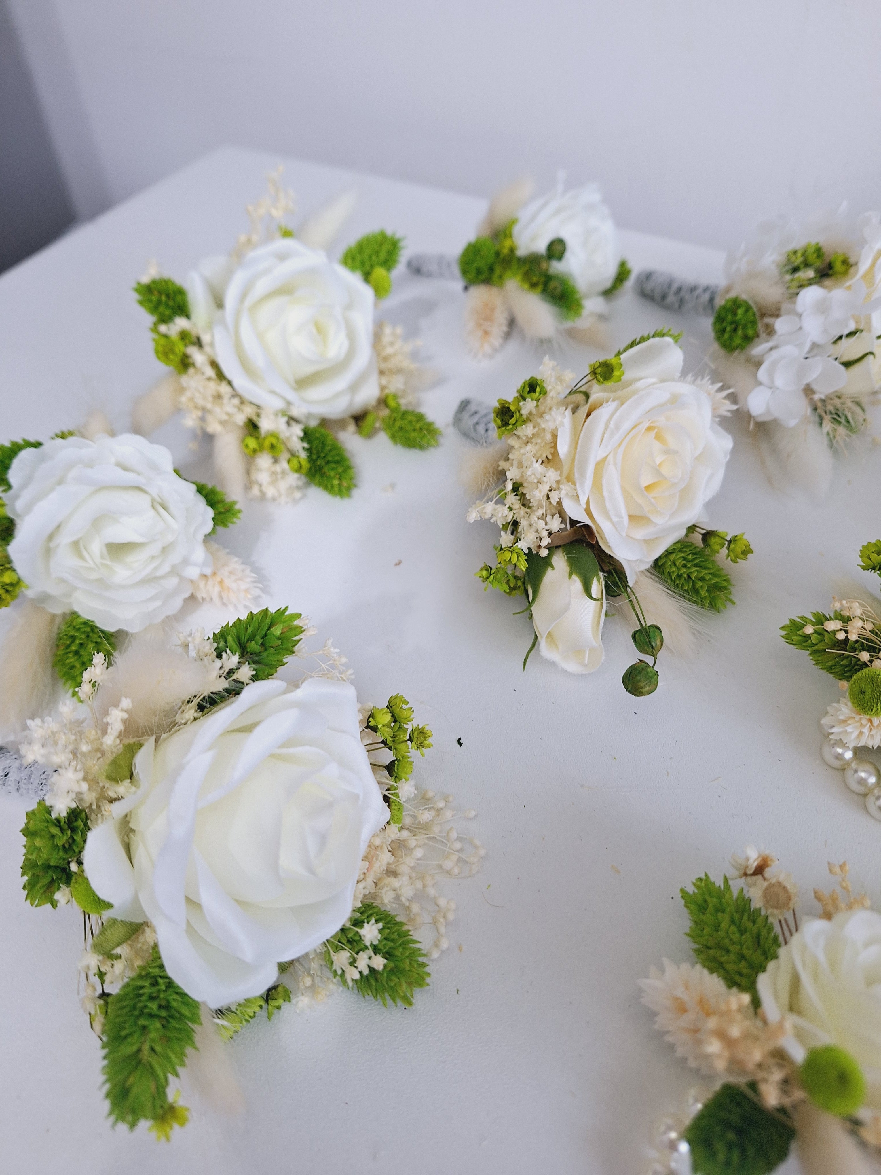 Brățări și Cocarde mătase și flori uscate