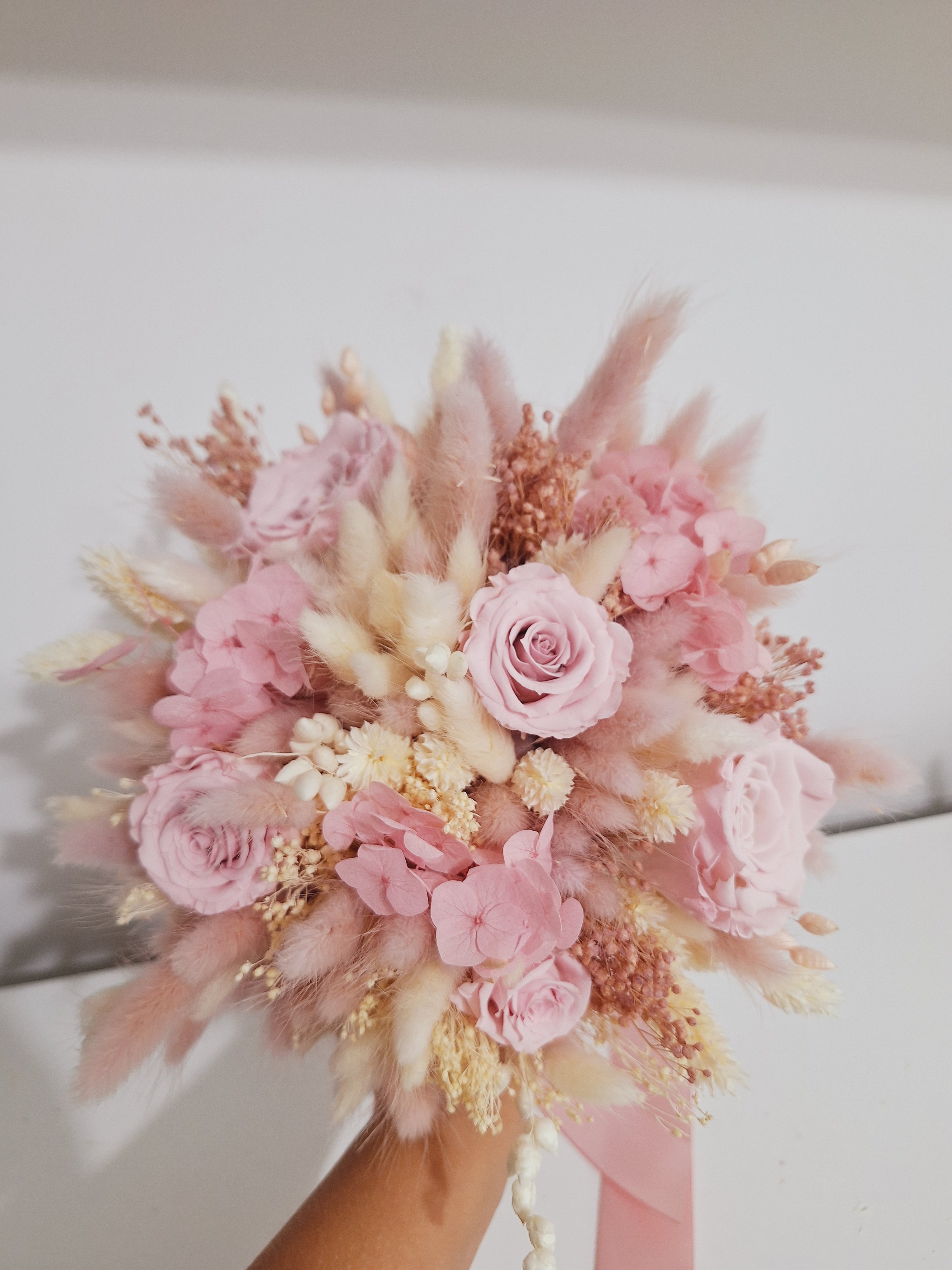 Set lumânări și Buchet flori uscate și criogenate