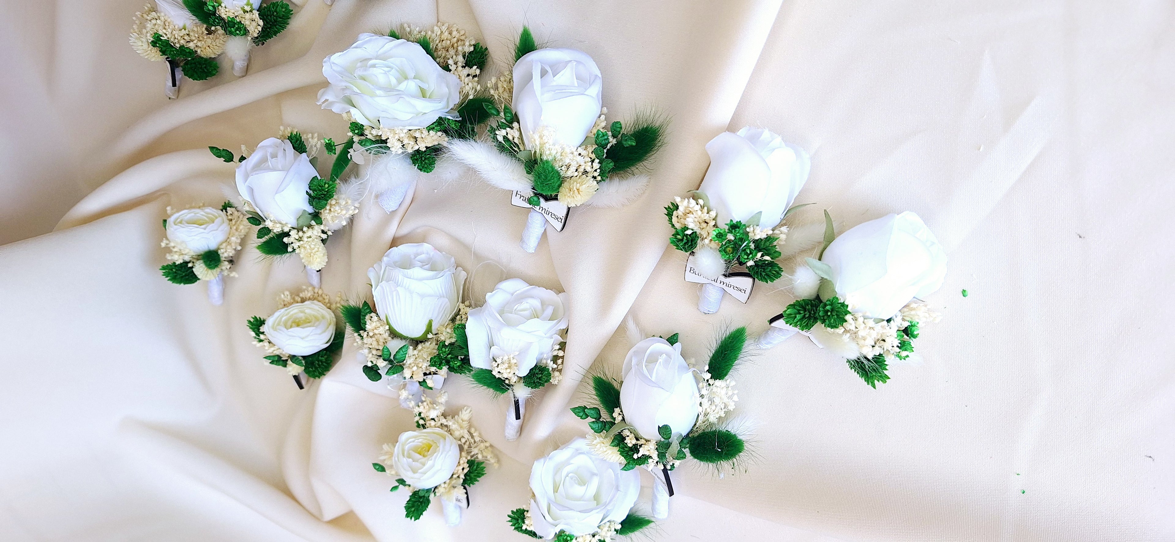 Brățări și Cocarde mătase și flori uscate