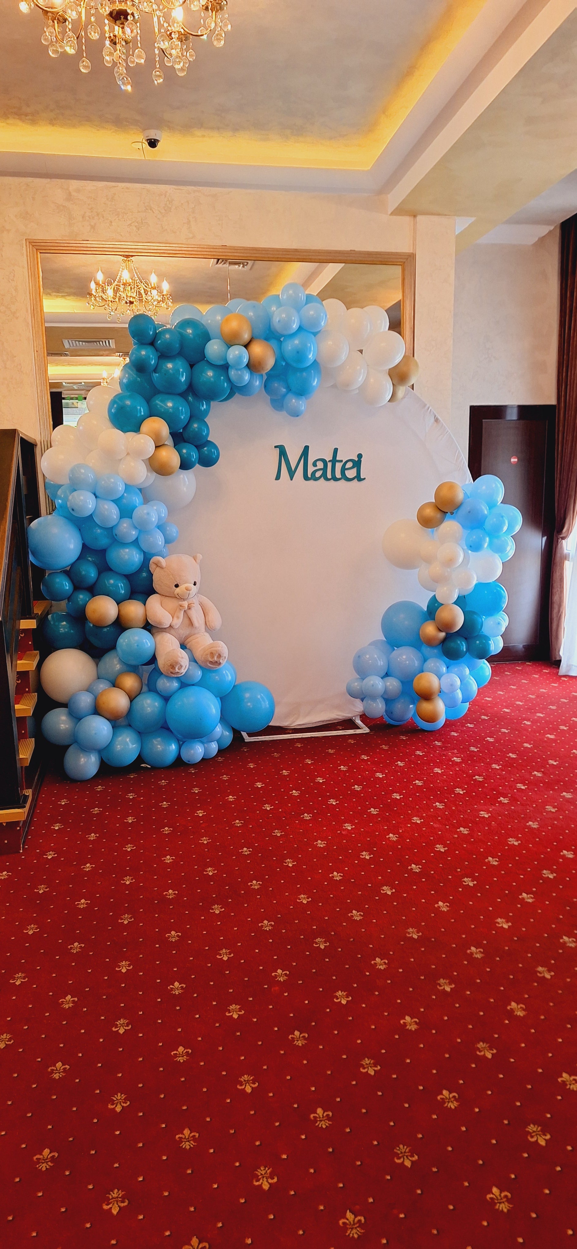 Photo corner baloane /Masa prezidiu /masa invitați