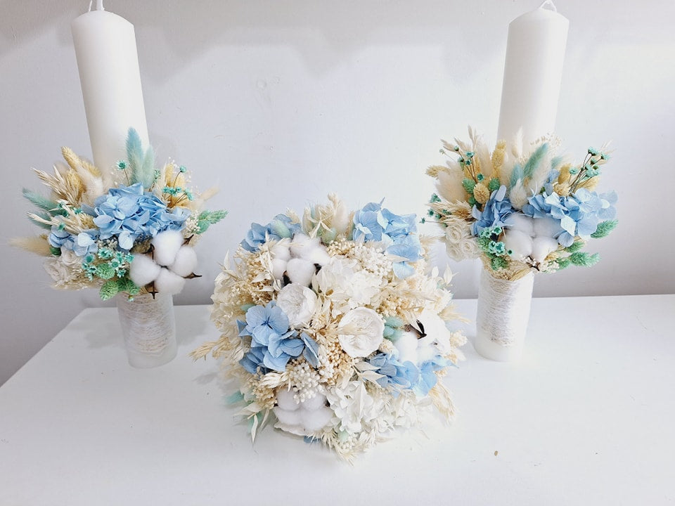 Lumânări și buchet Wedding 1