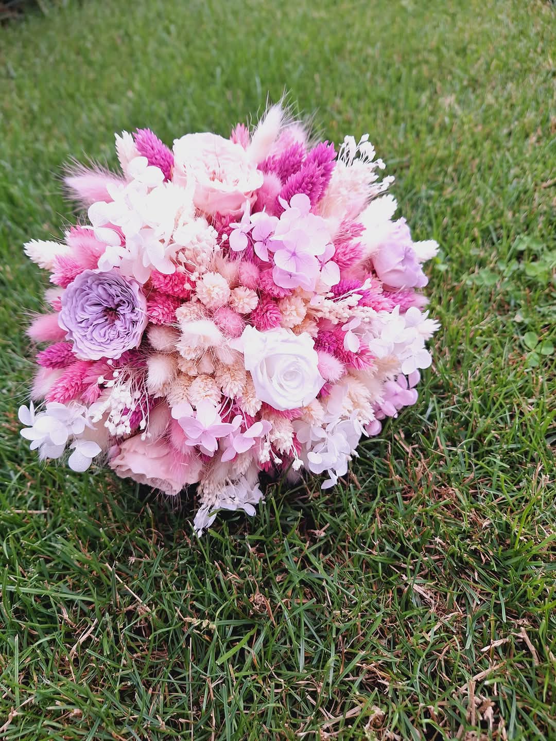 Buchet flori criogenate și flori uscate