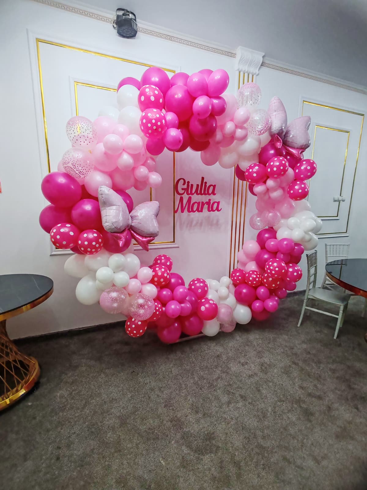 Photo corner baloane /Masa prezidiu /masa invitați