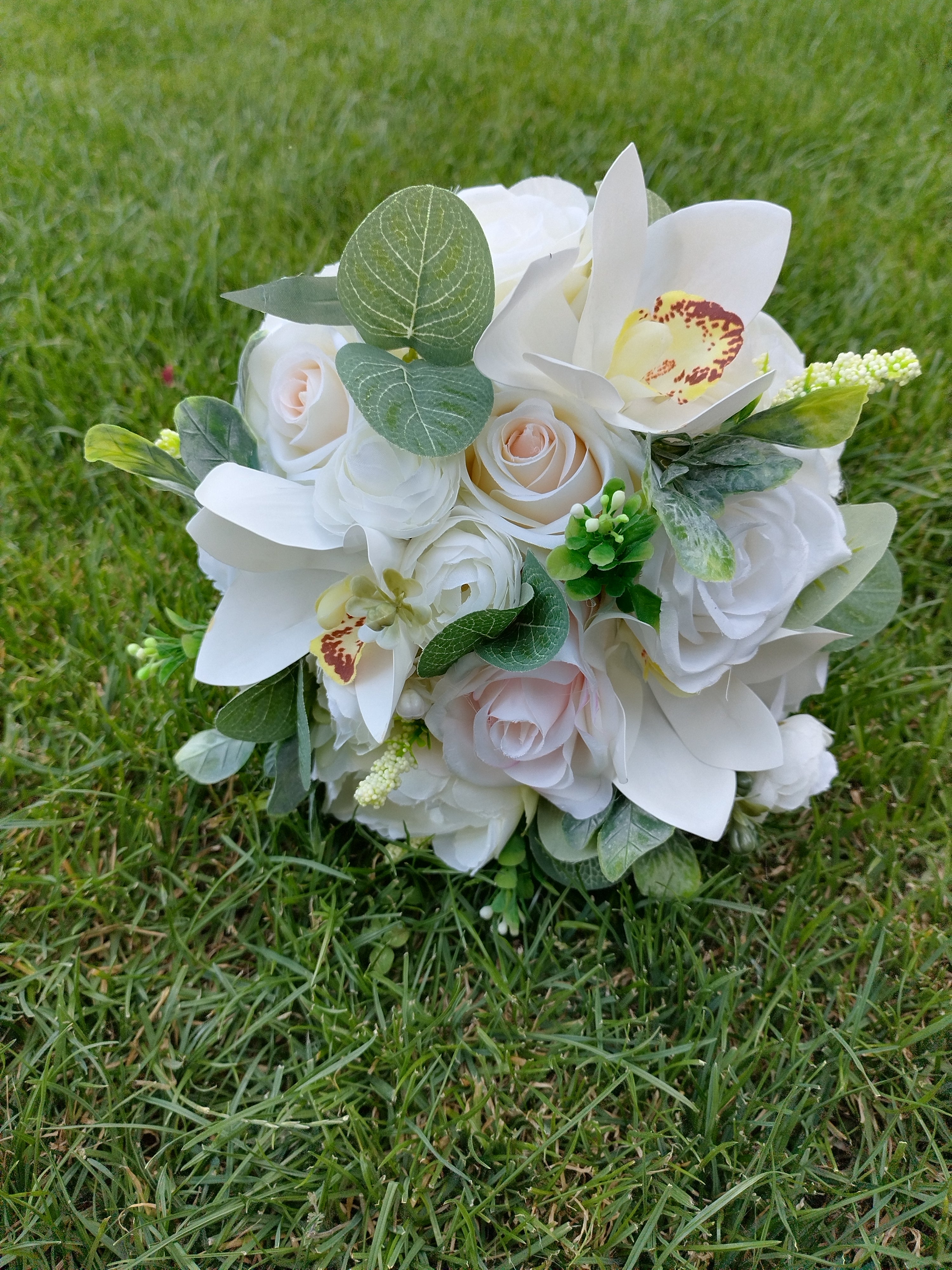 Buchet flori mătase & orhidee