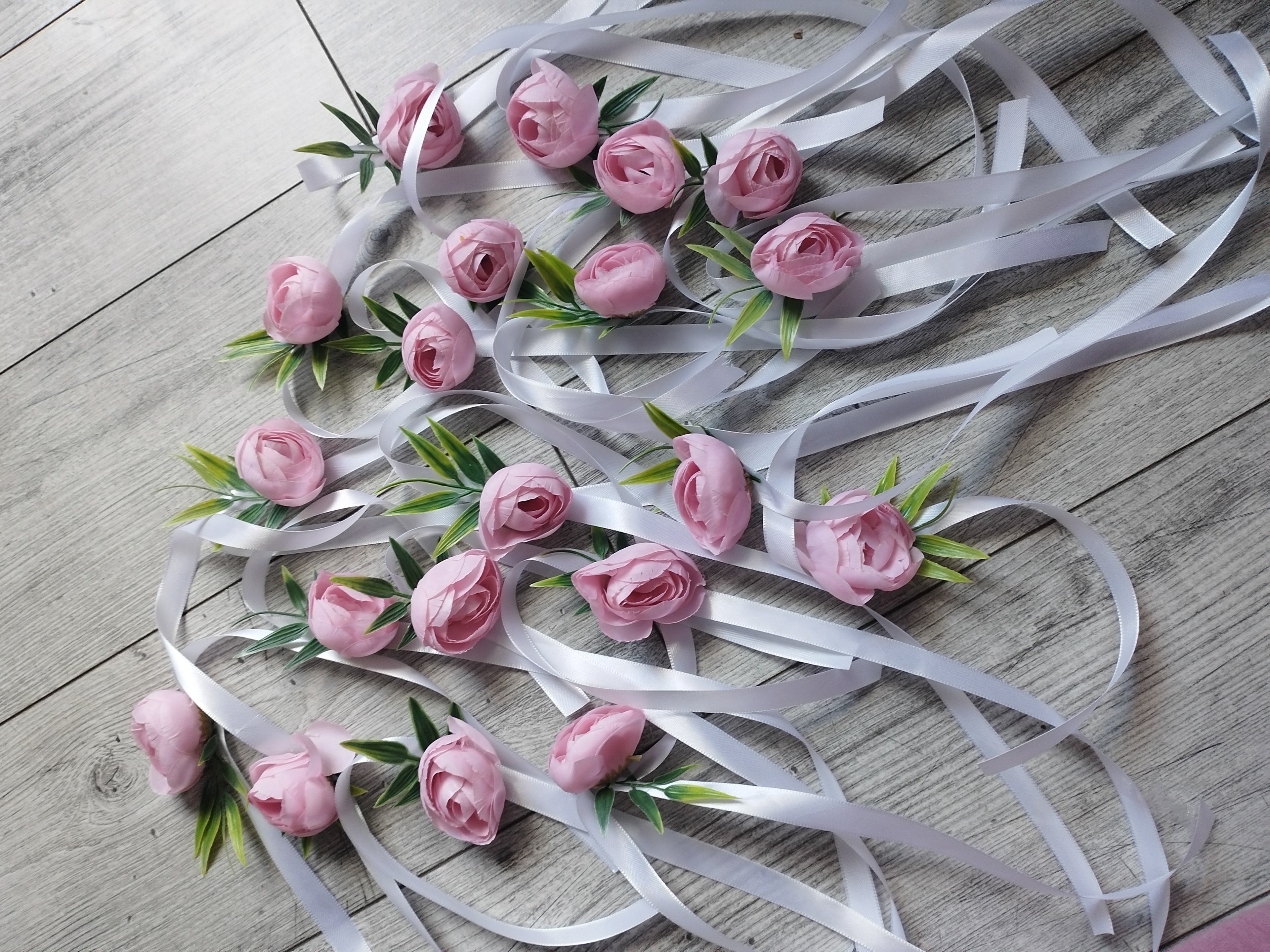 Cocarde și Brățări flori matase