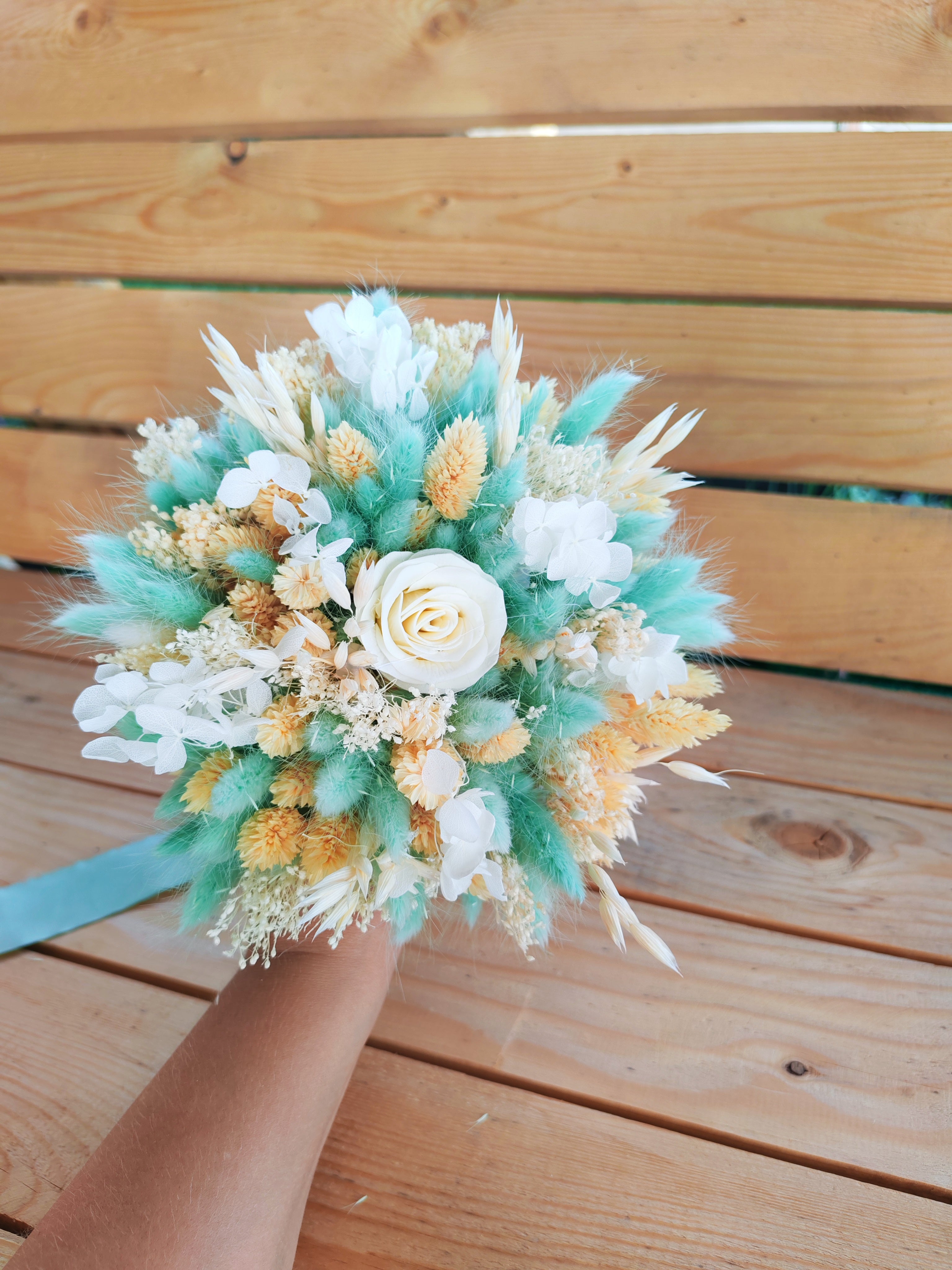 Buchet flori criogenate și flori uscate