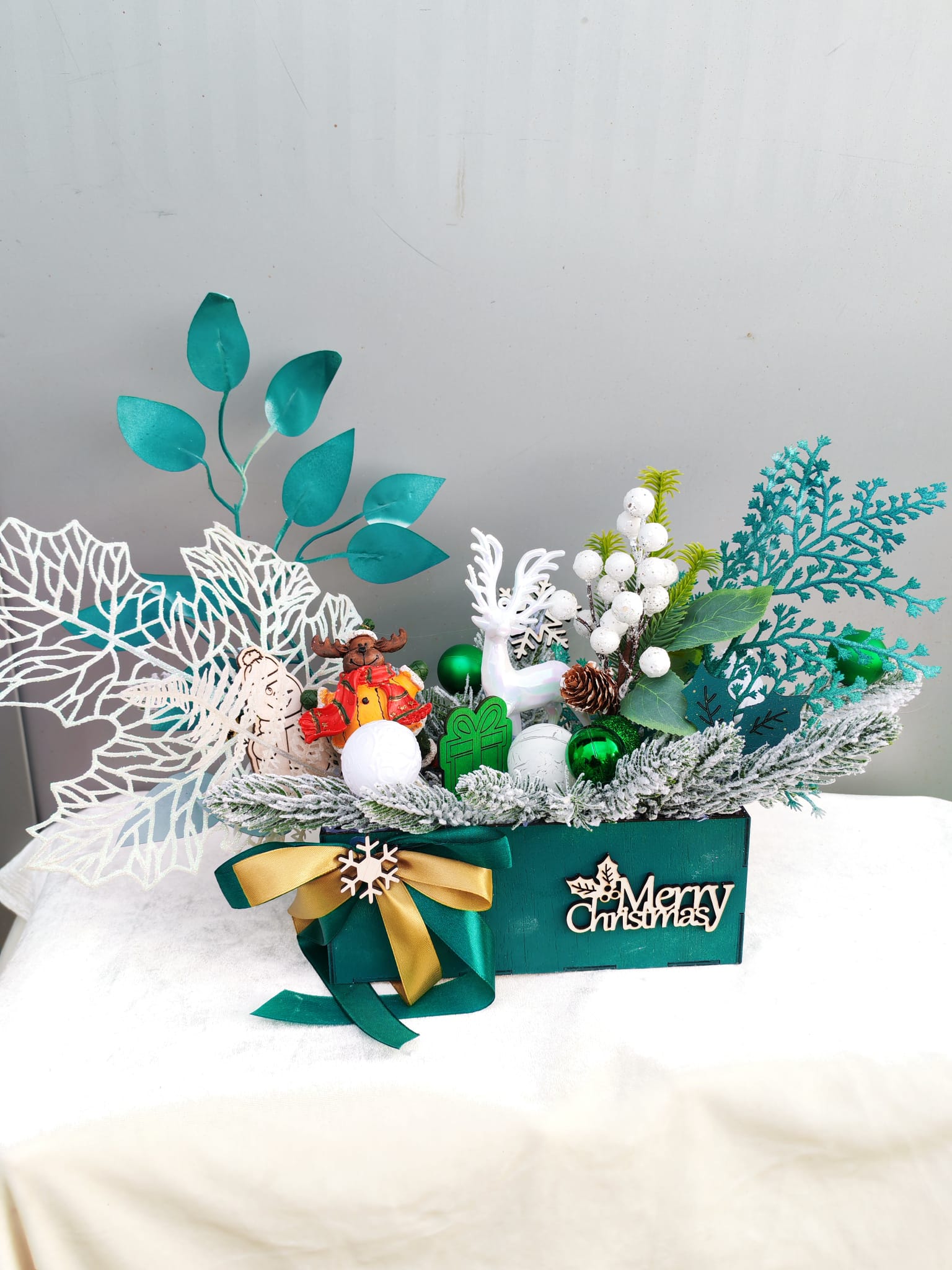 CUTIE ARANJAMENT CRACIUN VERDE