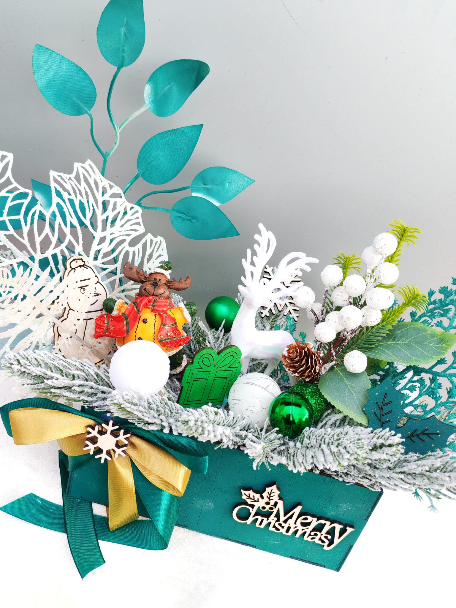 CUTIE ARANJAMENT CRACIUN VERDE