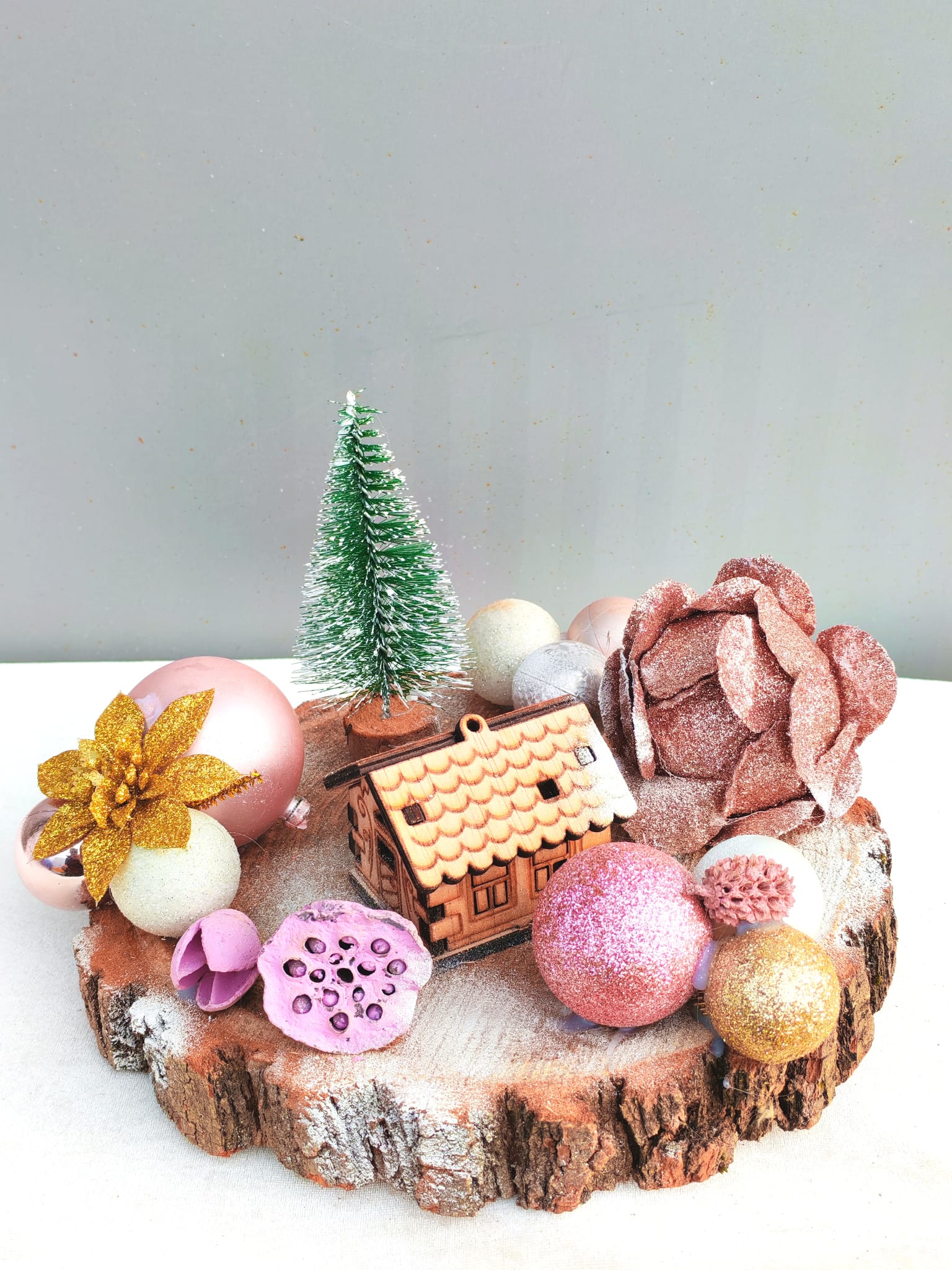 Aranjament craciun lemn